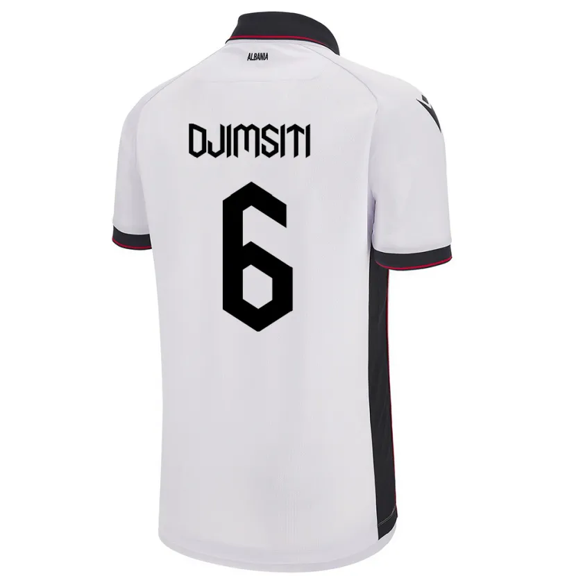 Danxen Dames Albanië Berat Djimsiti #6 Wit Uitshirt Uittenue 24-26 T-Shirt