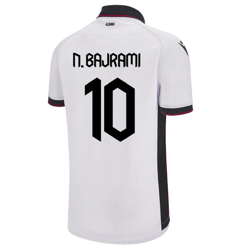 Danxen Dames Albanië Nedim Bajrami #10 Wit Uitshirt Uittenue 24-26 T-Shirt