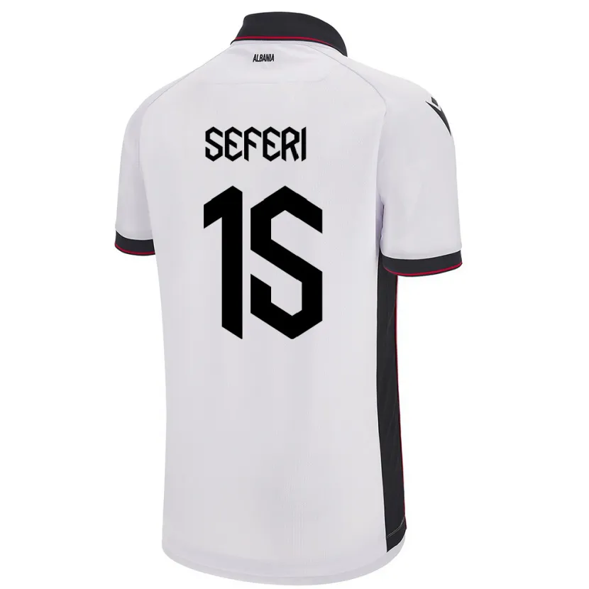 Danxen Dames Albanië Taulant Seferi #15 Wit Uitshirt Uittenue 24-26 T-Shirt