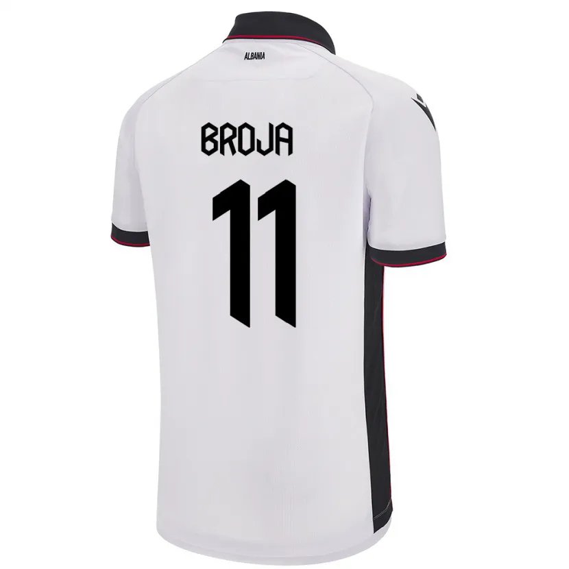 Danxen Dames Albanië Armando Broja #11 Wit Uitshirt Uittenue 24-26 T-Shirt