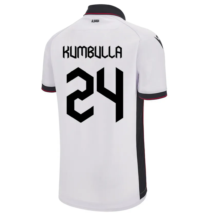 Danxen Dames Albanië Marash Kumbulla #24 Wit Uitshirt Uittenue 24-26 T-Shirt