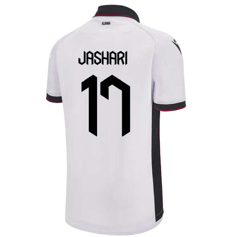 Danxen Dames Albanië Elion Jashari #17 Wit Uitshirt Uittenue 24-26 T-Shirt