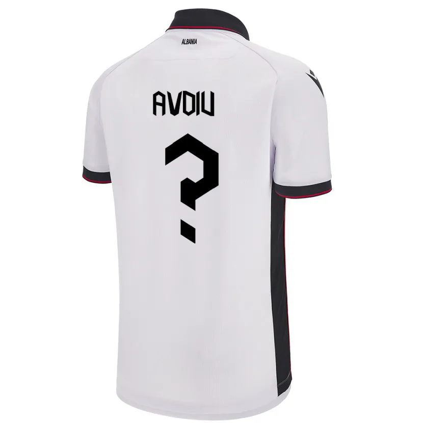 Danxen Dames Albanië Argel Avdiu #0 Wit Uitshirt Uittenue 24-26 T-Shirt
