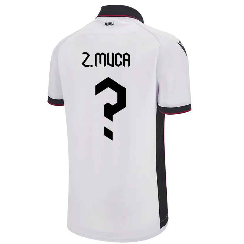 Danxen Dames Albanië Zylyf Muça #0 Wit Uitshirt Uittenue 24-26 T-Shirt