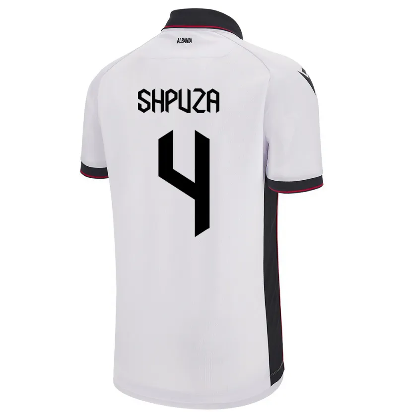 Danxen Dames Albanië Kleo Shpuza #4 Wit Uitshirt Uittenue 24-26 T-Shirt