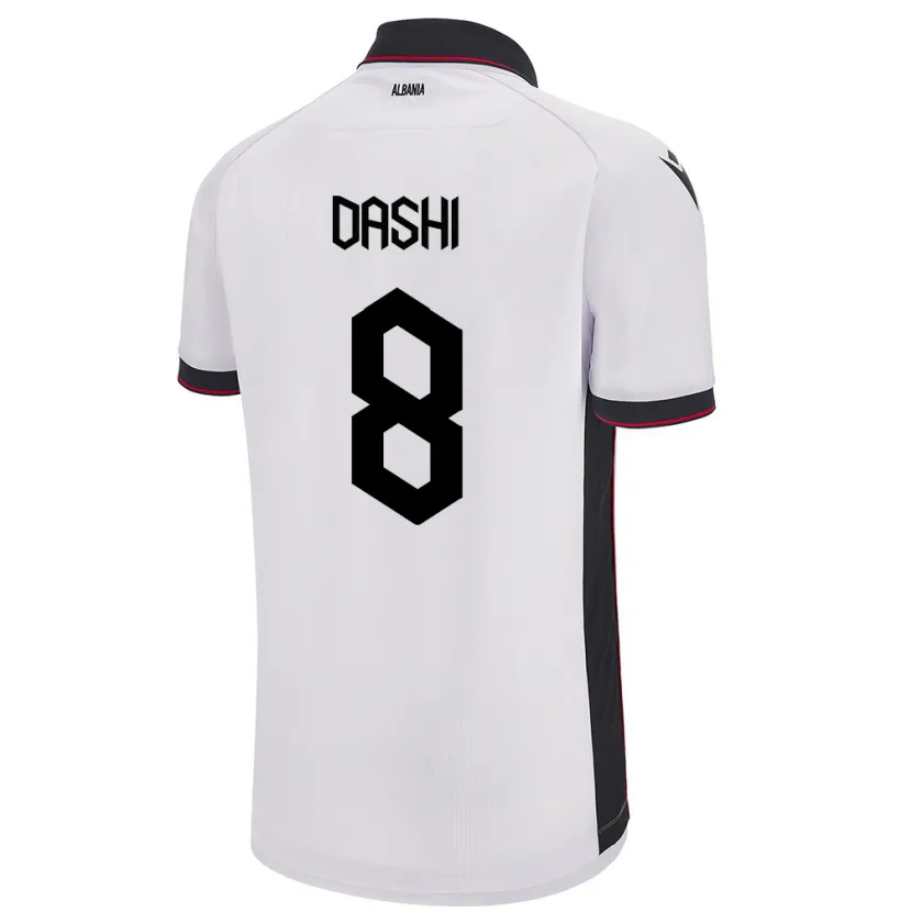 Danxen Dames Albanië Matteo Dashi #8 Wit Uitshirt Uittenue 24-26 T-Shirt