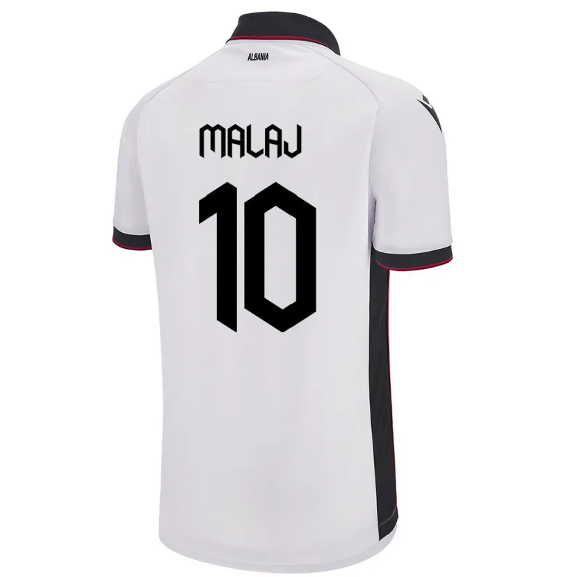 Danxen Dames Albanië Tedi Malaj #10 Wit Uitshirt Uittenue 24-26 T-Shirt