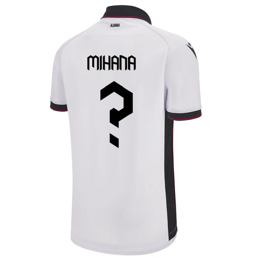 Danxen Dames Albanië Emiljano Mihana #0 Wit Uitshirt Uittenue 24-26 T-Shirt