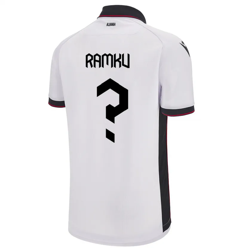 Danxen Dames Albanië Alex Ramku #0 Wit Uitshirt Uittenue 24-26 T-Shirt