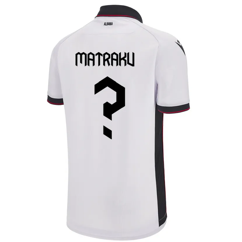 Danxen Dames Albanië Denis Matraku #0 Wit Uitshirt Uittenue 24-26 T-Shirt