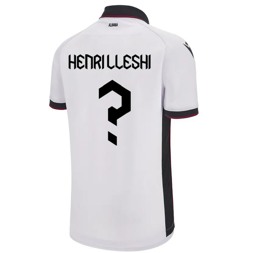 Danxen Dames Albanië Henri Lleshi #0 Wit Uitshirt Uittenue 24-26 T-Shirt