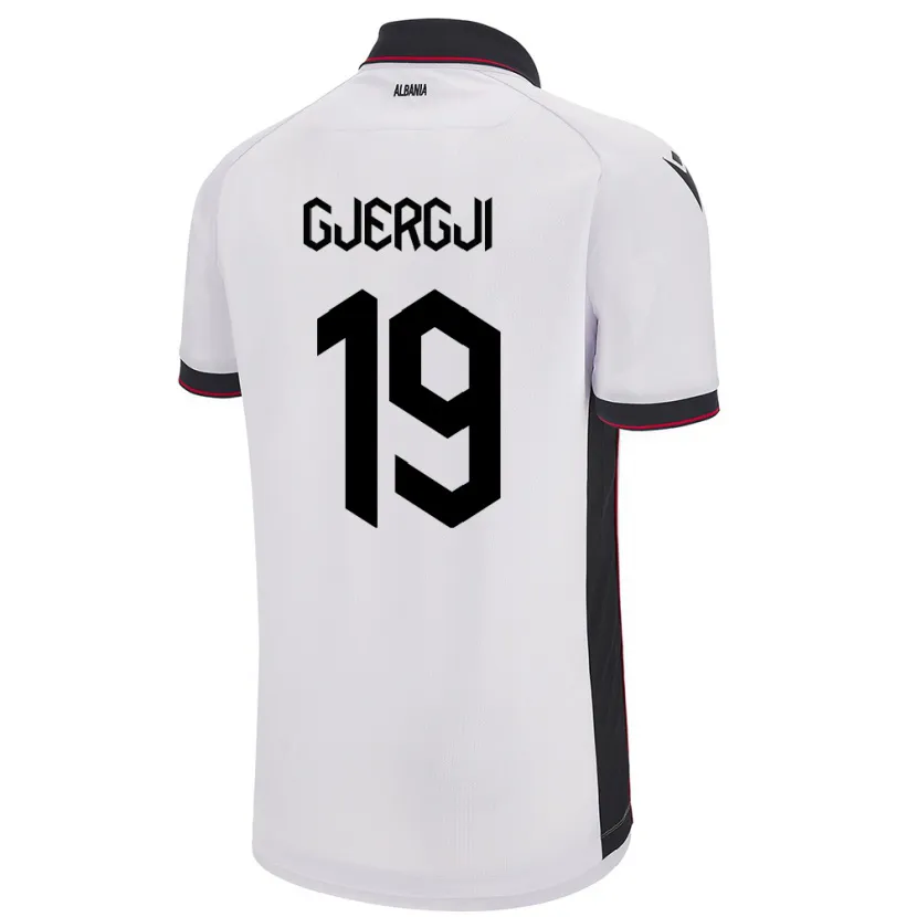 Danxen Dames Albanië Matilda Gjergji #19 Wit Uitshirt Uittenue 24-26 T-Shirt
