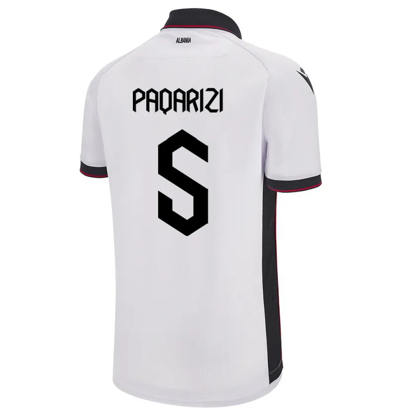 Danxen Dames Albanië Vesa Paqarizi #5 Wit Uitshirt Uittenue 24-26 T-Shirt