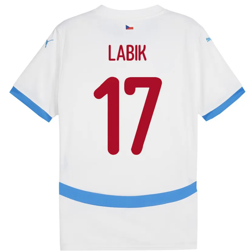 Danxen Dames Tsjechië Albert Labik #17 Wit Uitshirt Uittenue 24-26 T-Shirt