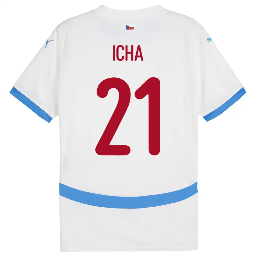 Danxen Dames Tsjechië Marek Icha #21 Wit Uitshirt Uittenue 24-26 T-Shirt