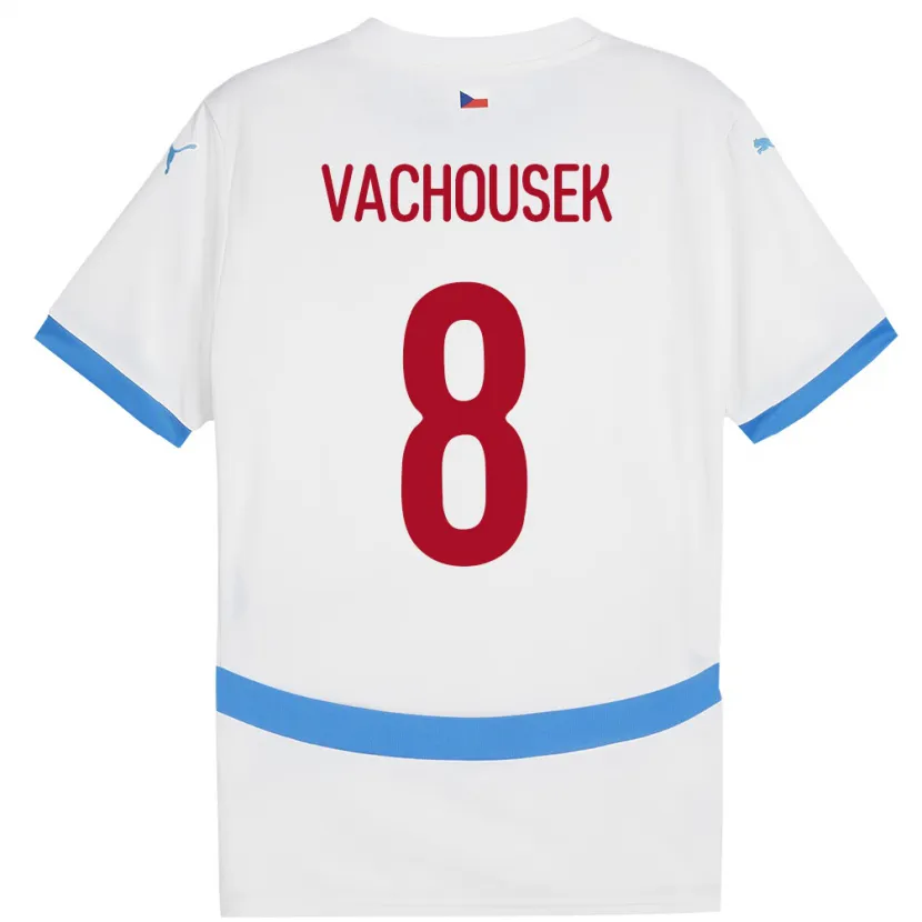Danxen Dames Tsjechië Tadeas Vachousek #8 Wit Uitshirt Uittenue 24-26 T-Shirt