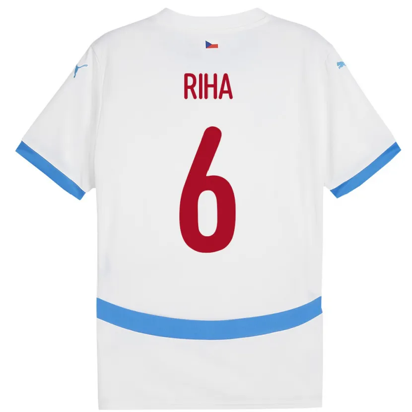Danxen Dames Tsjechië Ferdinand Riha #6 Wit Uitshirt Uittenue 24-26 T-Shirt