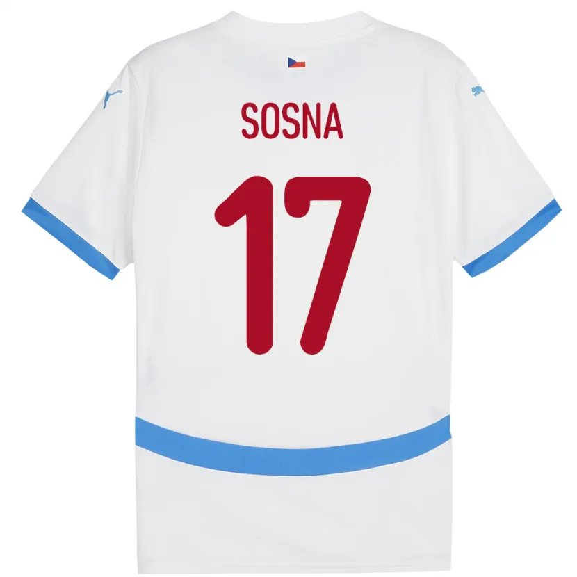 Danxen Dames Tsjechië Adam Sosna #17 Wit Uitshirt Uittenue 24-26 T-Shirt