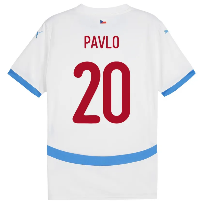 Danxen Dames Tsjechië Simon Pavlo #20 Wit Uitshirt Uittenue 24-26 T-Shirt