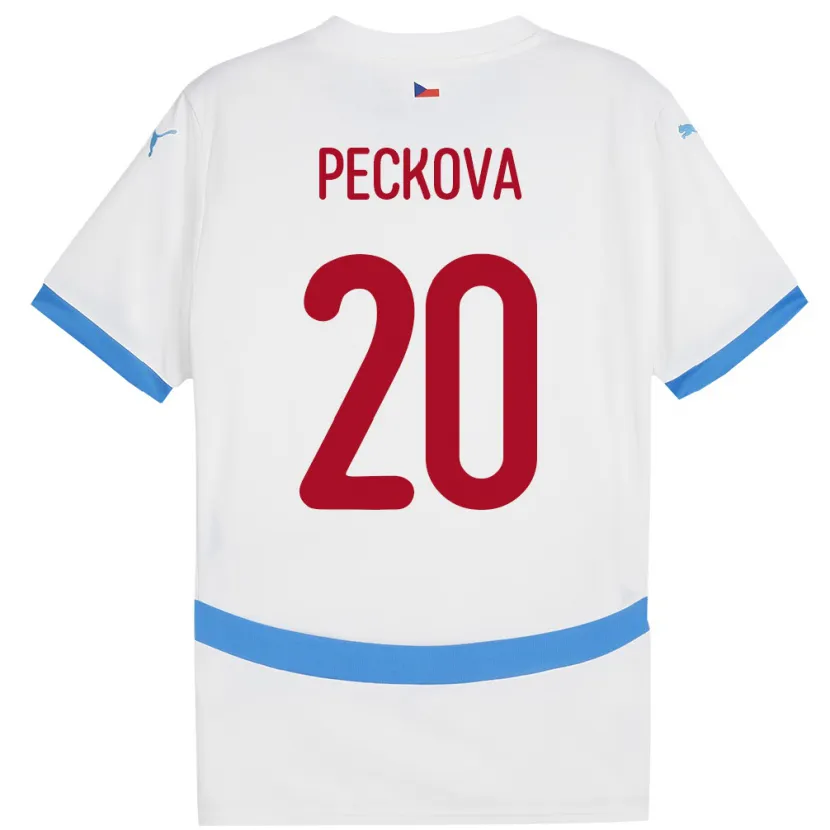 Danxen Dames Tsjechië Alena Pěčková #20 Wit Uitshirt Uittenue 24-26 T-Shirt