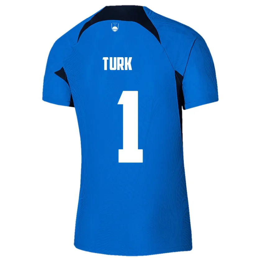 Danxen Dames Slovenië Martin Turk #1 Blauw Uitshirt Uittenue 24-26 T-Shirt