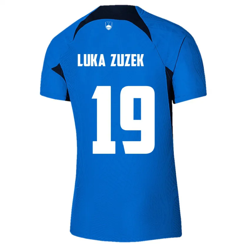 Danxen Dames Slovenië Zan Luka Zuzek #19 Blauw Uitshirt Uittenue 24-26 T-Shirt