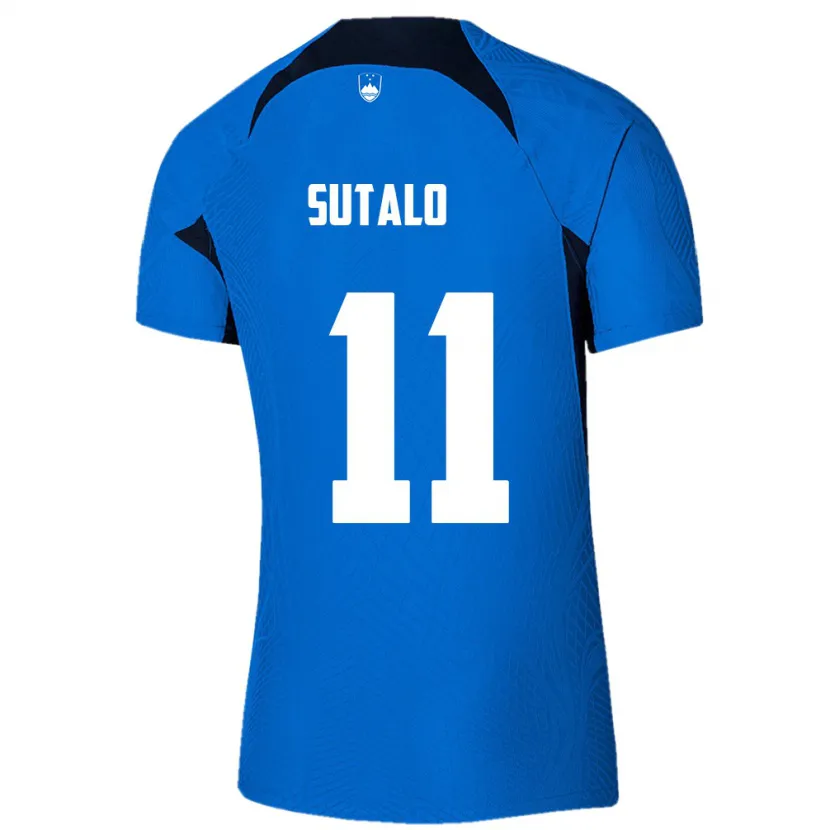 Danxen Dames Slovenië Aleksej Sutalo #11 Blauw Uitshirt Uittenue 24-26 T-Shirt