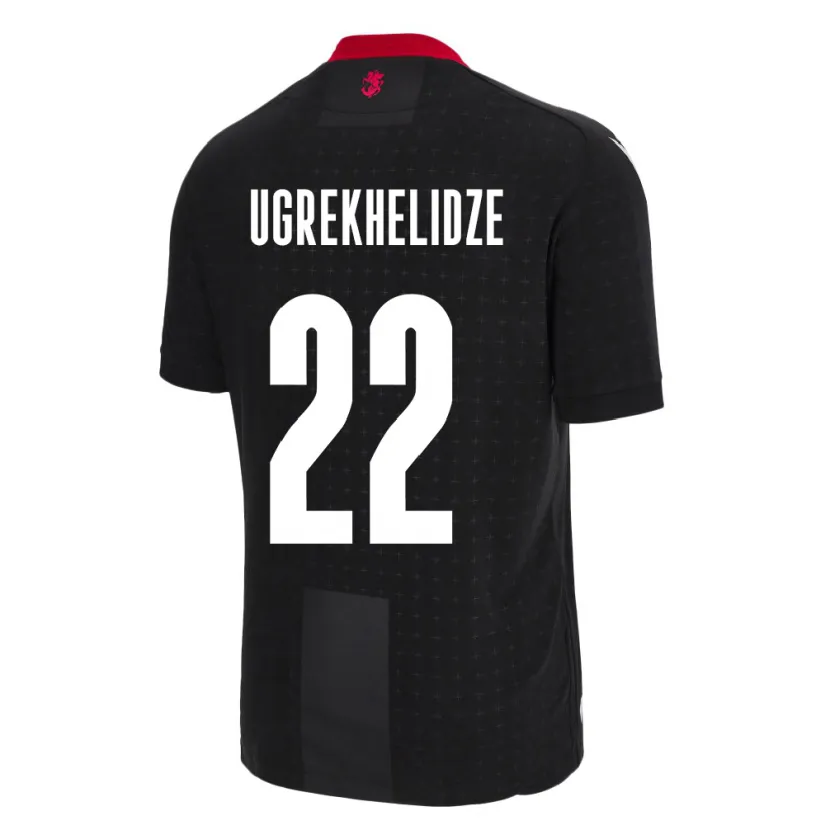 Danxen Dames Georgia Nikoloz Ugrekhelidze #22 Zwart Uitshirt Uittenue 24-26 T-Shirt