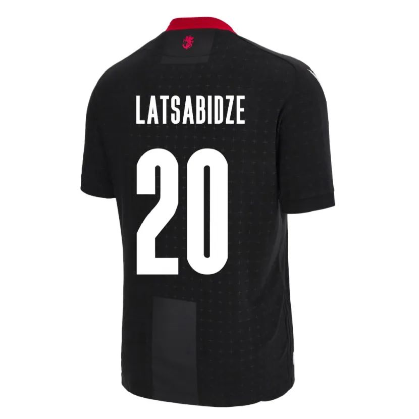 Danxen Dames Georgia Luka Latsabidze #20 Zwart Uitshirt Uittenue 24-26 T-Shirt