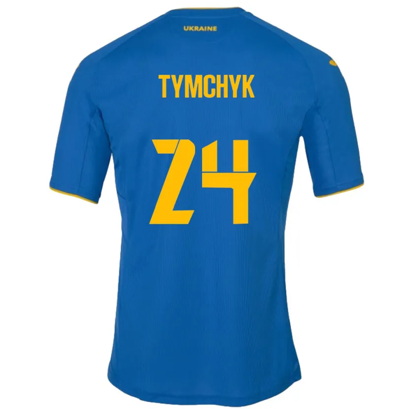 Danxen Dames Oekraïne Oleksandr Tymchyk #24 Blauw Uitshirt Uittenue 24-26 T-Shirt