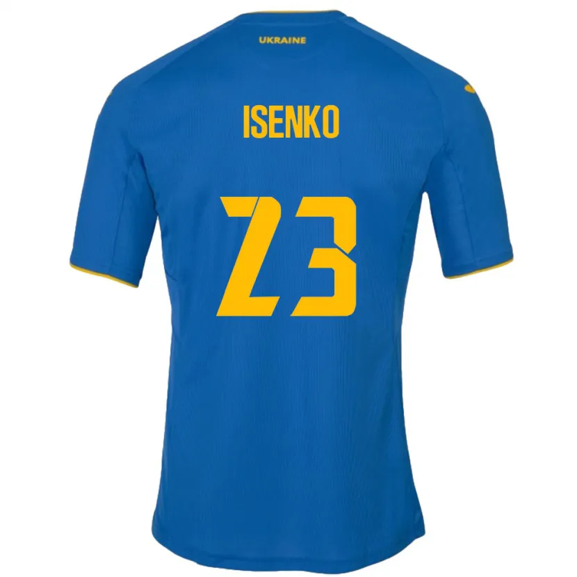 Danxen Dames Oekraïne Pavlo Isenko #23 Blauw Uitshirt Uittenue 24-26 T-Shirt
