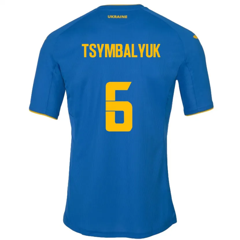 Danxen Dames Oekraïne Maksym Tsymbalyuk #6 Blauw Uitshirt Uittenue 24-26 T-Shirt