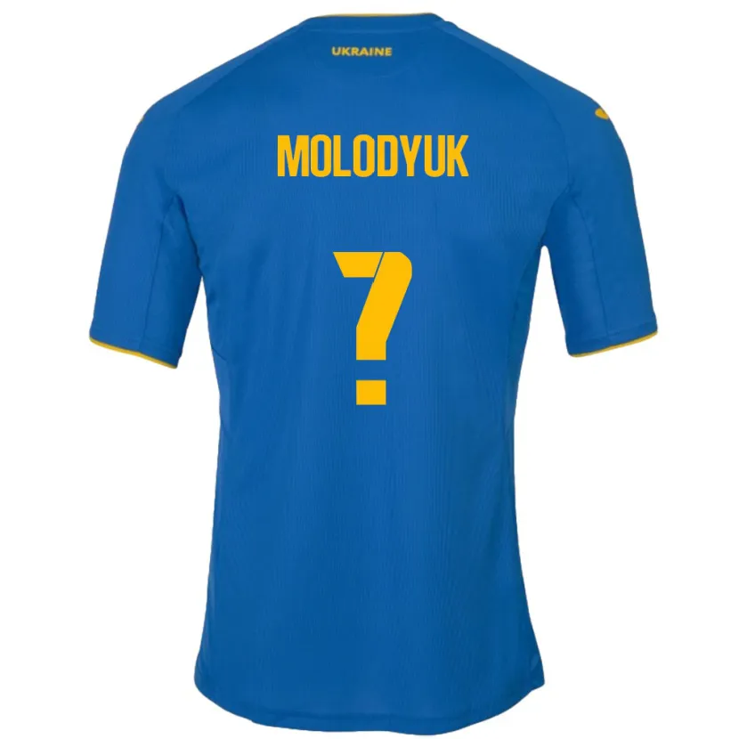 Danxen Dames Oekraïne Yelyzaveta Molodyuk #0 Blauw Uitshirt Uittenue 24-26 T-Shirt