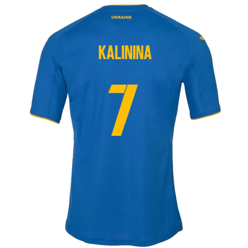 Danxen Dames Oekraïne Yana Kalinina #7 Blauw Uitshirt Uittenue 24-26 T-Shirt