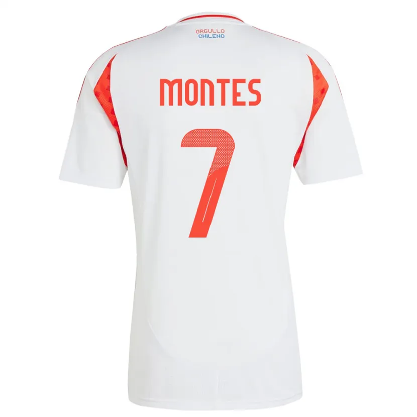 Danxen Dames Chili Clemente Montes #7 Wit Uitshirt Uittenue 24-26 T-Shirt