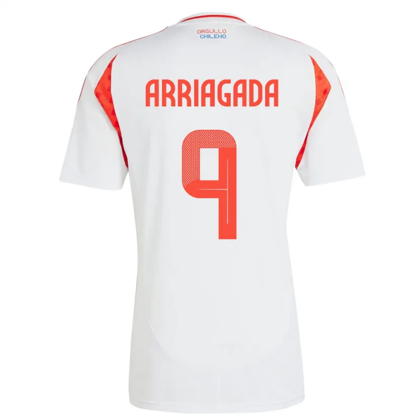 Danxen Dames Chili Luciano Arriagada #9 Wit Uitshirt Uittenue 24-26 T-Shirt