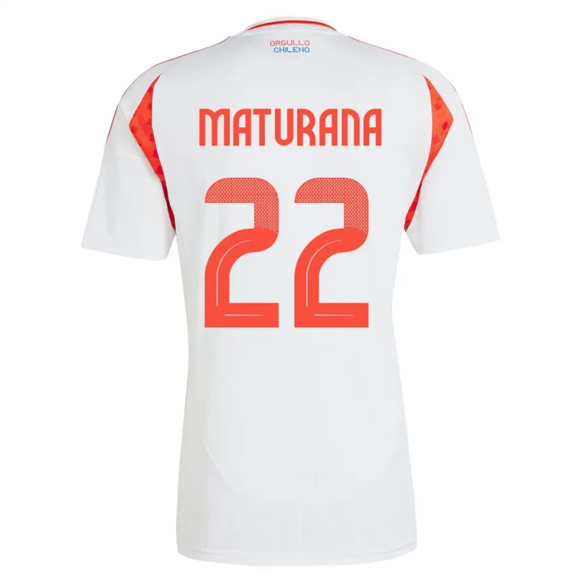 Danxen Dames Chili Martín Maturana #22 Wit Uitshirt Uittenue 24-26 T-Shirt