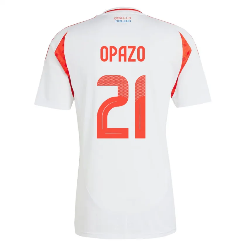 Danxen Dames Chili Diego Opazo #21 Wit Uitshirt Uittenue 24-26 T-Shirt