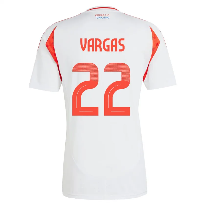 Danxen Dames Chili Diego Vargas #22 Wit Uitshirt Uittenue 24-26 T-Shirt