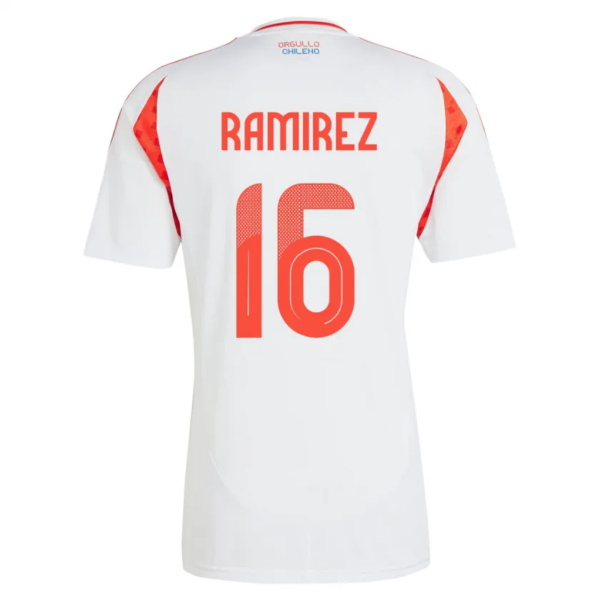 Danxen Dames Chili Vicente Ramírez #16 Wit Uitshirt Uittenue 24-26 T-Shirt