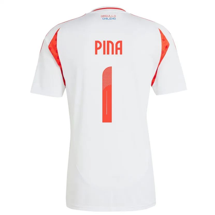 Danxen Dames Chili Cristóbal Piña #1 Wit Uitshirt Uittenue 24-26 T-Shirt