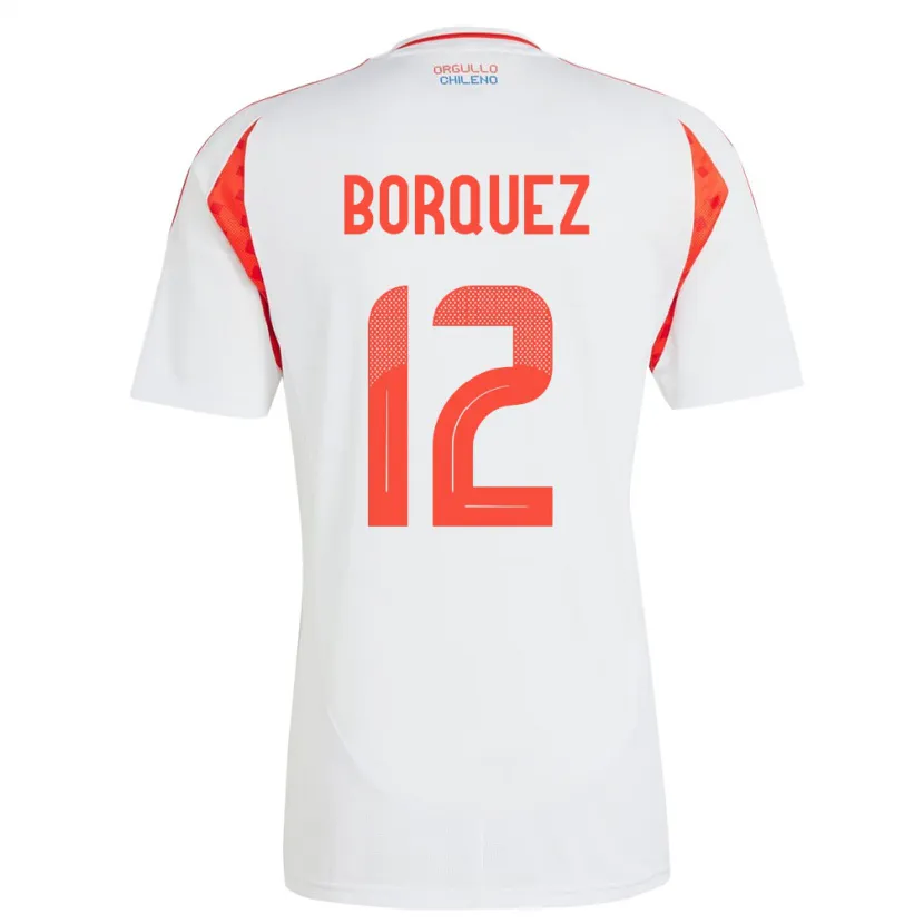 Danxen Dames Chili Gabriela Bórquez #12 Wit Uitshirt Uittenue 24-26 T-Shirt