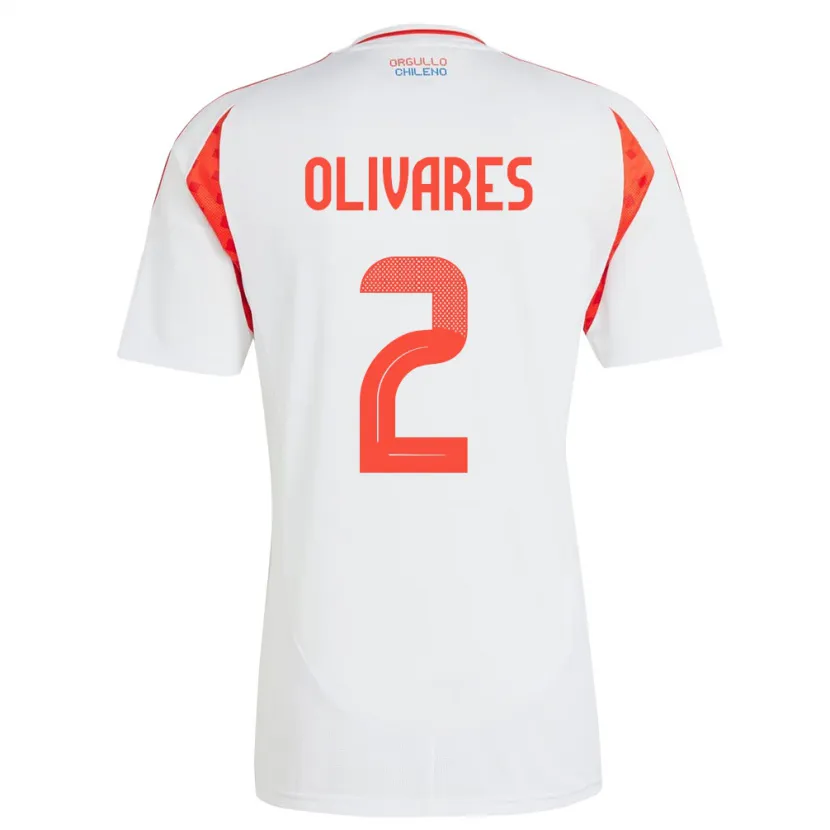 Danxen Dames Chili Michelle Olivares #2 Wit Uitshirt Uittenue 24-26 T-Shirt