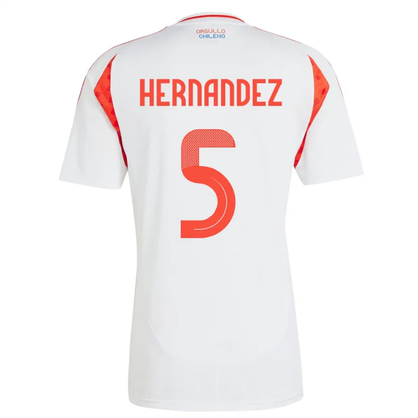 Danxen Dames Chili Monserrat Hernández #5 Wit Uitshirt Uittenue 24-26 T-Shirt