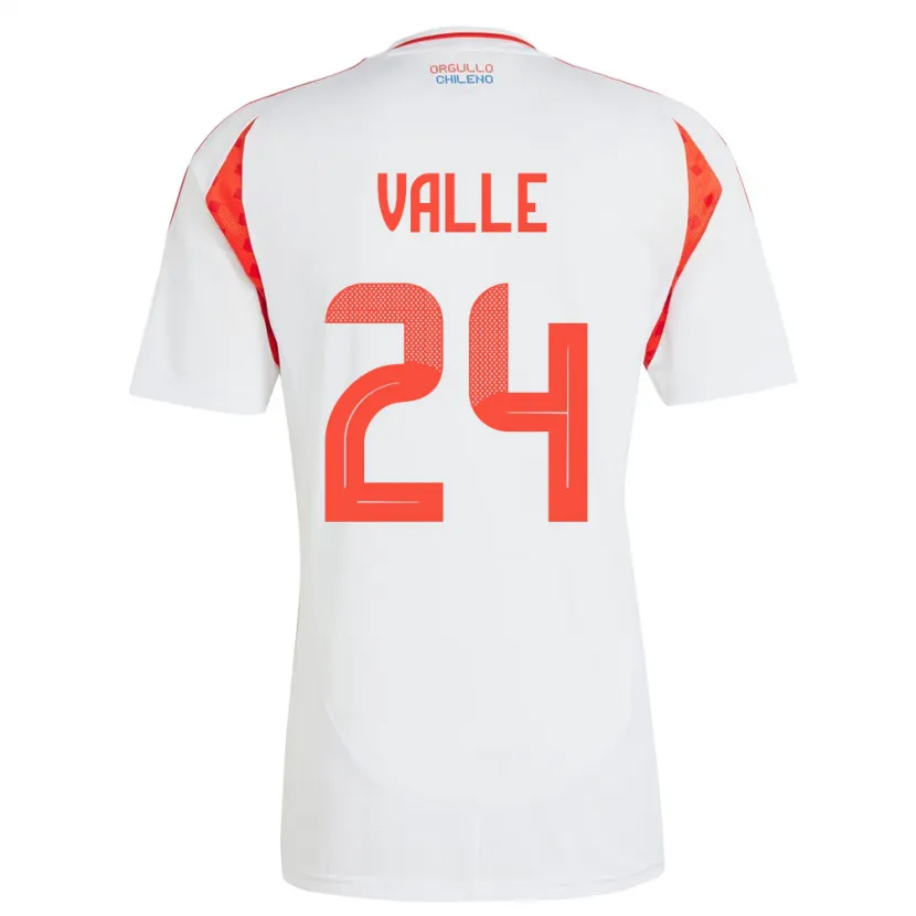 Danxen Dames Chili Alessandra Valle #24 Wit Uitshirt Uittenue 24-26 T-Shirt