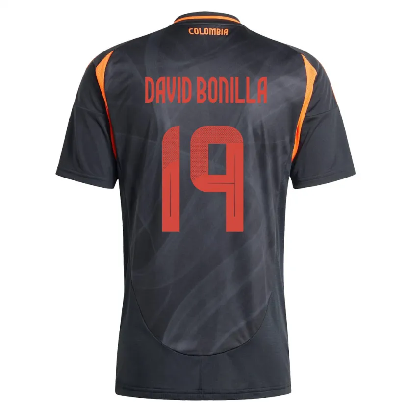 Danxen Dames Colombia Juan David Bonilla #19 Zwart Uitshirt Uittenue 24-26 T-Shirt