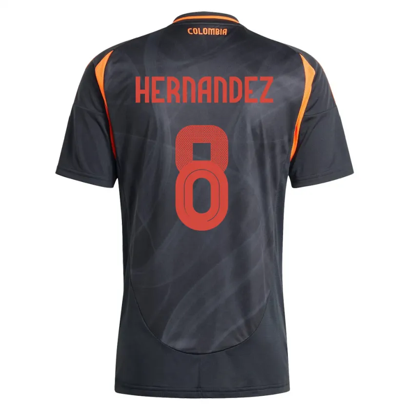 Danxen Dames Colombia Natalia Hernández #8 Zwart Uitshirt Uittenue 24-26 T-Shirt