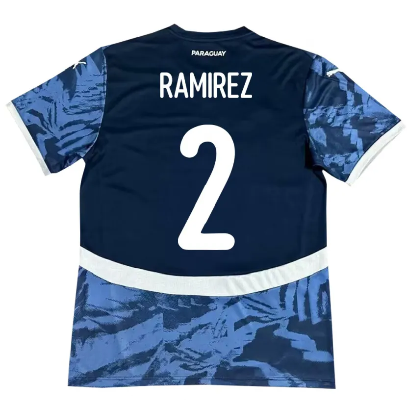 Danxen Dames Paraguay Iván Ramírez #2 Blauw Uitshirt Uittenue 24-26 T-Shirt
