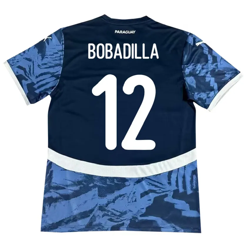 Danxen Dames Paraguay Alicia Bobadilla #12 Blauw Uitshirt Uittenue 24-26 T-Shirt