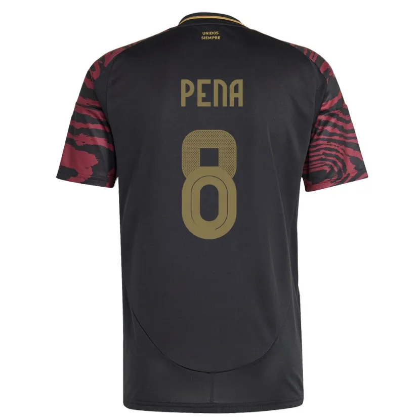 Danxen Dames Peru Sergio Peña #8 Zwart Uitshirt Uittenue 24-26 T-Shirt